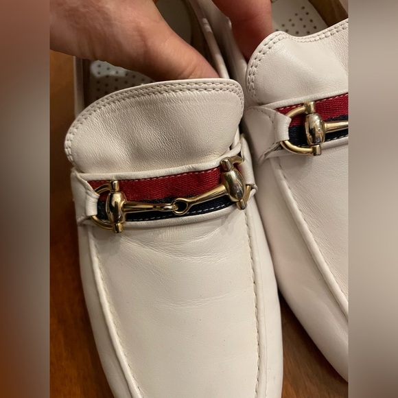 Maus and Hoffman White Italian Horsebit Loafers 8.5 with trees main image 14